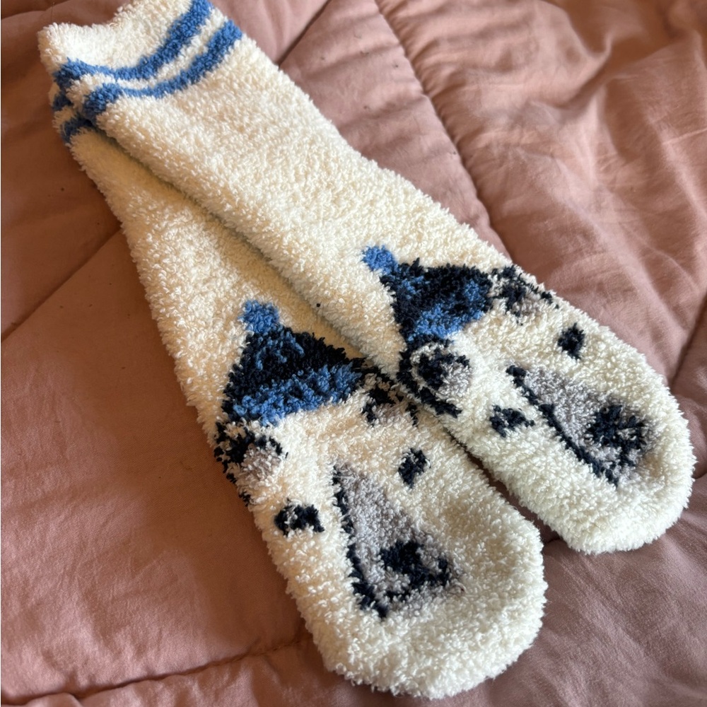 Cozy Polar Bear-Themed Fuzzy Socks
